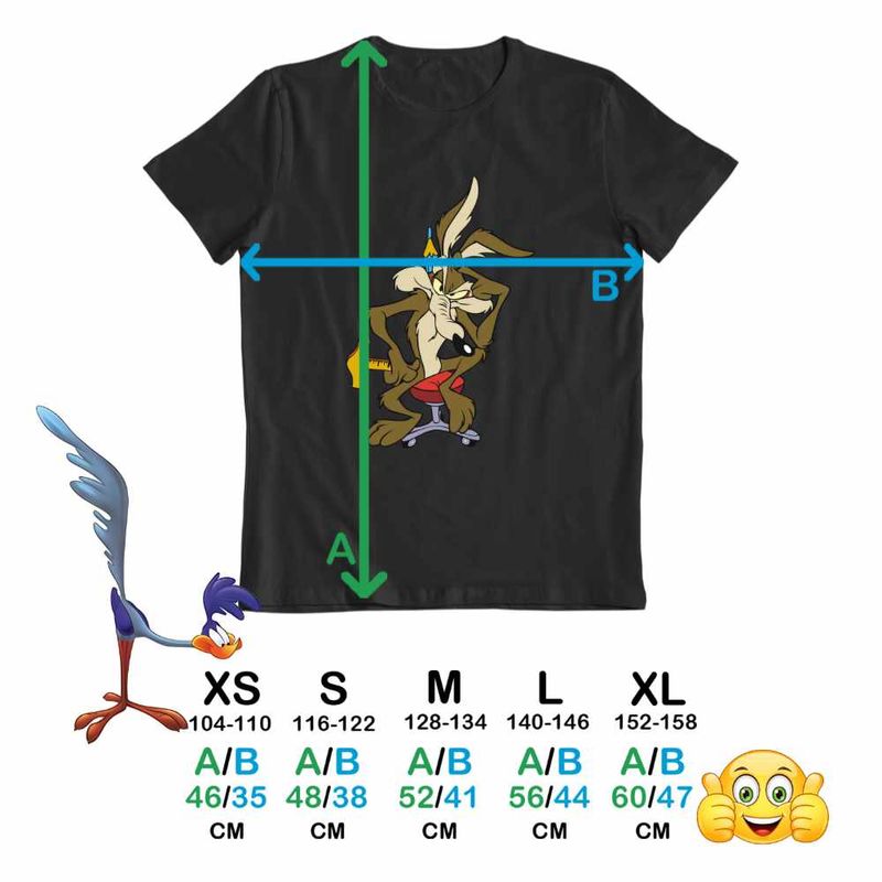 Fashion, accesorii si bijuterii - Copii - Imbracaminte copii - Tricouri copii - Tricou Copii Baieti Coiotul Strutul Ganditor, negru, marime XL Copii - Infinity.ro