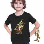 Fashion, accesorii si bijuterii - Copii - Imbracaminte copii - Tricouri copii - Tricou Copii Baieti Coiotul Strutul Ganditor, negru, marime XL Copii - Infinity.ro