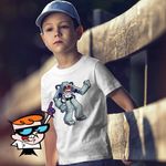 Fashion, accesorii si bijuterii - Copii - Imbracaminte copii - Tricouri copii - Tricou Copii Baieti Laborator Dexter Robot Exoschelet, alb, marime M Copii - Infinity.ro