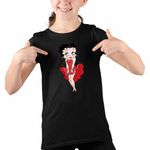Fashion, accesorii si bijuterii - Copii - Imbracaminte copii - Tricouri copii - Tricou Copii Fete Betty Boop Rochie Marilyn Monroe, negru, marime S Copii - Infinity.ro