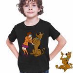 Fashion, accesorii si bijuterii - Copii - Imbracaminte copii - Tricouri copii - Tricou Copii Baieti Scooby Doo Velma Friends, negru, marime XS Copii - Infinity.ro