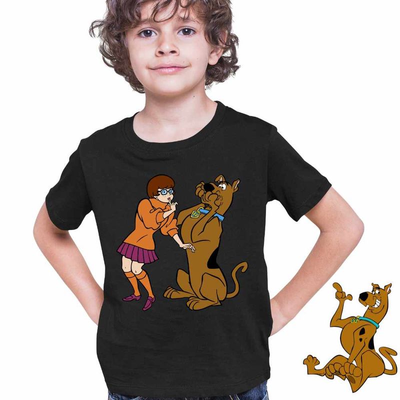 Fashion, accesorii si bijuterii - Copii - Imbracaminte copii - Tricouri copii - Tricou Copii Baieti Scooby Doo Velma Friends, negru, marime XS Copii - Infinity.ro