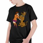 Fashion, accesorii si bijuterii - Copii - Imbracaminte copii - Tricouri copii - Tricou Copii Baieti Scooby Doo Velma Friends, negru, marime XS Copii - Infinity.ro