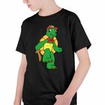 Fashion, accesorii si bijuterii - Copii - Imbracaminte copii - Tricouri copii - Tricou Copii Baieti Franklin Desene Animate CoolTrend, negru, marime S Copii - Infinity.ro