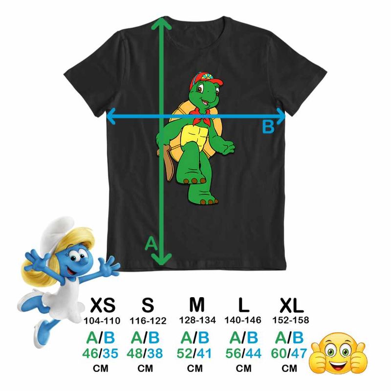Fashion, accesorii si bijuterii - Copii - Imbracaminte copii - Tricouri copii - Tricou Copii Baieti Franklin Desene Animate CoolTrend, negru, marime S Copii - Infinity.ro