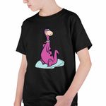 Fashion, accesorii si bijuterii - Copii - Imbracaminte copii - Tricouri copii - Tricou Copii Baieti Familia Flintstone Dino Caine Epoca de Piatra, negru, marime S Copii - Infinity.ro