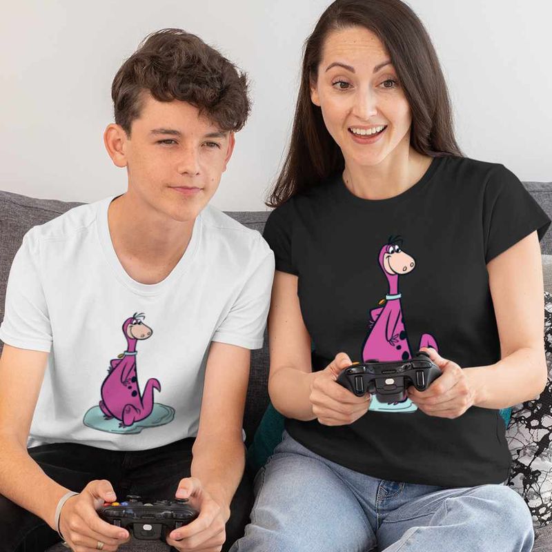 Fashion, accesorii si bijuterii - Copii - Imbracaminte copii - Tricouri copii - Tricou Copii Baieti Familia Flintstone Dino Caine Epoca de Piatra, negru, marime S Copii - Infinity.ro