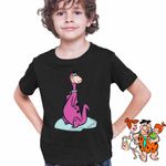 Fashion, accesorii si bijuterii - Copii - Imbracaminte copii - Tricouri copii - Tricou Copii Baieti Familia Flintstone Dino Caine Epoca de Piatra, negru, marime S Copii - Infinity.ro