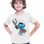 Fashion, accesorii si bijuterii - Copii - Imbracaminte copii - Tricouri copii - Tricou Copii Baieti Strumfii Fierarul Potcovar Potcoava CoolTrend, alb, marime XL Copii - Infinity.ro