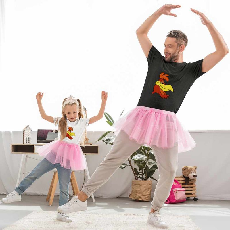 Fashion, accesorii si bijuterii - Copii - Imbracaminte copii - Tricouri copii - Tricou Copii Fete Foghorn Cocos Desene Animate Looney Tunes, negru, marime S Copii - Infinity.ro