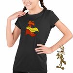 Fashion, accesorii si bijuterii - Copii - Imbracaminte copii - Tricouri copii - Tricou Copii Fete Foghorn Cocos Desene Animate Looney Tunes, negru, marime S Copii - Infinity.ro