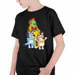 Fashion, accesorii si bijuterii - Copii - Imbracaminte copii - Tricouri copii - Tricou Copii Baieti Franklin Blue Bingo CoolTrend, negru, marime L Copii - Infinity.ro