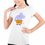 Fashion, accesorii si bijuterii - Copii - Imbracaminte copii - Tricouri copii - Tricou Copii Fete Elefantul Edmond Purcelusa Peppa Pig CoolTrend, alb, marime XS Copii - Infinity.ro