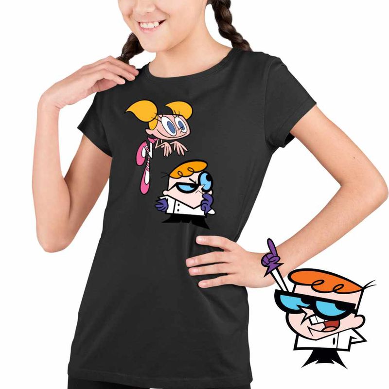 Fashion, accesorii si bijuterii - Copii - Imbracaminte copii - Tricouri copii - Tricou Copii Fete Laborator Dexter Dee Dee Tiptil Furiseaza, negru, marime XS Copii - Infinity.ro