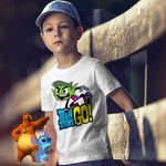 Fashion, accesorii si bijuterii - Copii - Imbracaminte copii - Tricouri copii - Tricou Copii Baieti Beast Haideti Tineri Titani CoolTrend, alb, marime S Copii - Infinity.ro