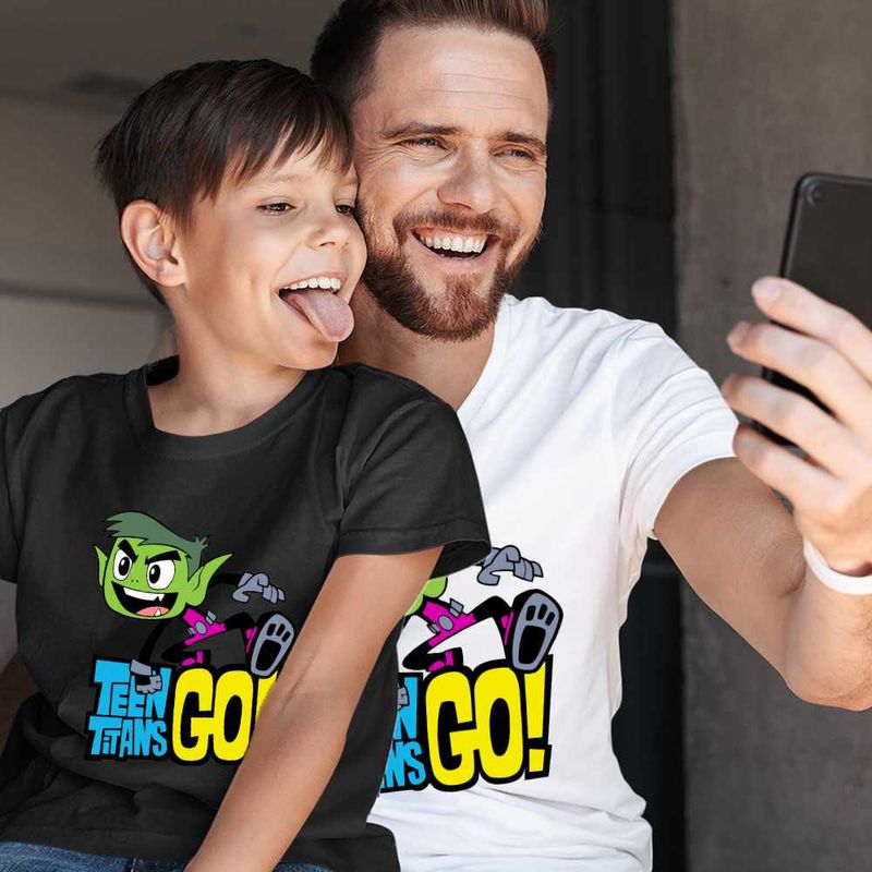 Fashion, accesorii si bijuterii - Copii - Imbracaminte copii - Tricouri copii - Tricou Copii Baieti Beast Haideti Tineri Titani CoolTrend, alb, marime S Copii - Infinity.ro