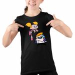Fashion, accesorii si bijuterii - Copii - Imbracaminte copii - Tricouri copii - Tricou Copii Fete Laborator Dexter Dee Dee Tiptil Furiseaza, negru, marime XS Copii - Infinity.ro