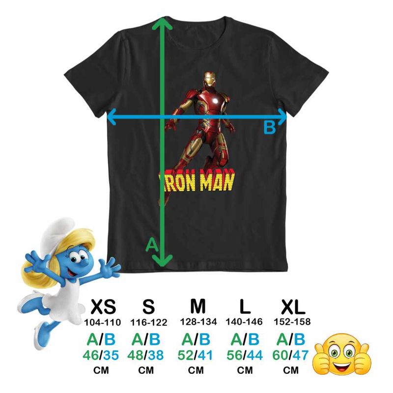 Fashion, accesorii si bijuterii - Copii - Imbracaminte copii - Tricouri copii - Tricou Copii Fete Iron Man Marvel CoolTrend, negru, marime XL Copii - Infinity.ro