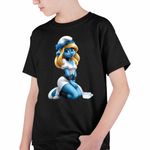 Fashion, accesorii si bijuterii - Copii - Imbracaminte copii - Tricouri copii - Tricou Copii Baieti Smurfette Strumfii Strumfita Elf CoolTrend, negru, marime S Copii - Infinity.ro