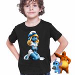 Fashion, accesorii si bijuterii - Copii - Imbracaminte copii - Tricouri copii - Tricou Copii Baieti Smurfette Strumfii Strumfita Elf CoolTrend, negru, marime S Copii - Infinity.ro