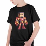 Fashion, accesorii si bijuterii - Copii - Imbracaminte copii - Tricouri copii - Tricou Copii Baieti Minecraft Iron Man Roblox CoolTrend, negru, marime XS Copii - Infinity.ro
