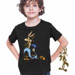 Fashion, accesorii si bijuterii - Copii - Imbracaminte copii - Tricouri copii - Tricou Copii Baieti Coiotul Strutul Desene Animate, negru, marime XS Copii - Infinity.ro