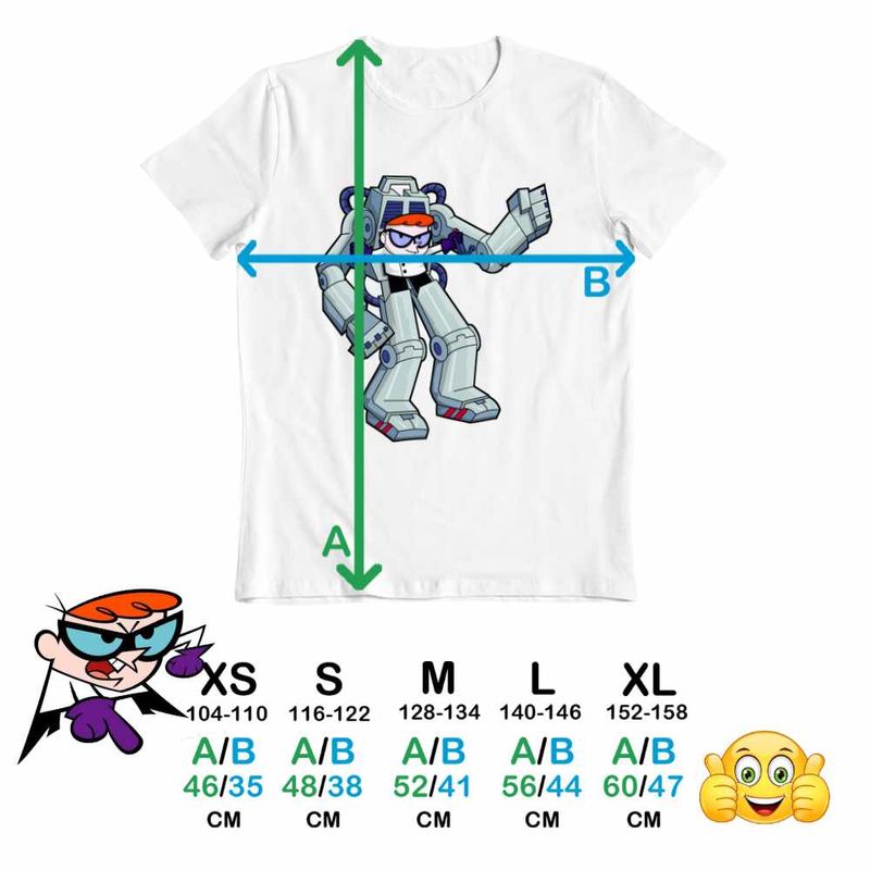 Fashion, accesorii si bijuterii - Copii - Imbracaminte copii - Tricouri copii - Tricou Copii Fete Laborator Dexter Robot Exoschelet, alb, marime XS Copii - Infinity.ro