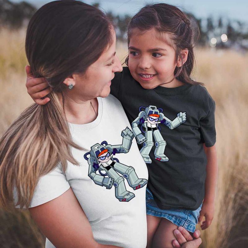 Fashion, accesorii si bijuterii - Copii - Imbracaminte copii - Tricouri copii - Tricou Copii Fete Laborator Dexter Robot Exoschelet, alb, marime XS Copii - Infinity.ro
