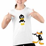 Fashion, accesorii si bijuterii - Copii - Imbracaminte copii - Tricouri copii - Tricou Copii Fete Daffy Duck Bebelus Ratusca, alb, marime XS Copii - Infinity.ro