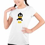 Fashion, accesorii si bijuterii - Copii - Imbracaminte copii - Tricouri copii - Tricou Copii Fete Daffy Duck Bebelus Ratusca, alb, marime XS Copii - Infinity.ro