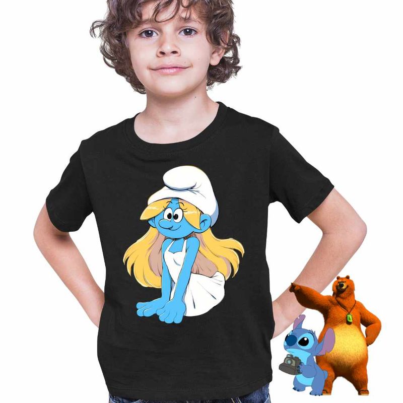 Fashion, accesorii si bijuterii - Copii - Imbracaminte copii - Tricouri copii - Tricou Copii Baieti Strumfita Dans Strumfii Strumpfita CoolTrend, negru, marime L Copii - Infinity.ro