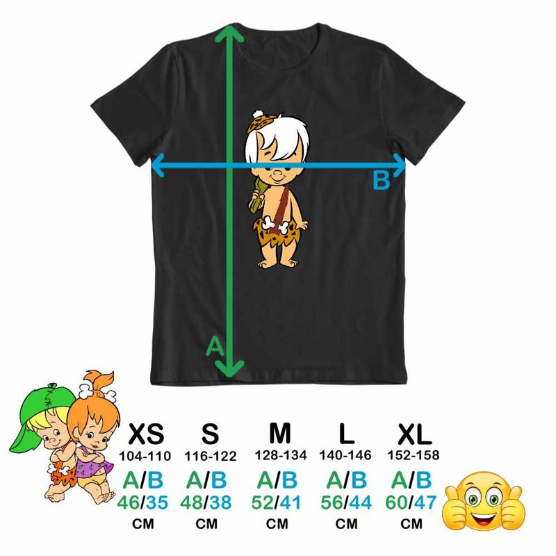 Fashion, accesorii si bijuterii - Copii - Imbracaminte copii - Tricouri copii - Tricou Copii Fete Familia Flintstone Bamm Bamm Bebelus, negru, marime L Copii - Infinity.ro
