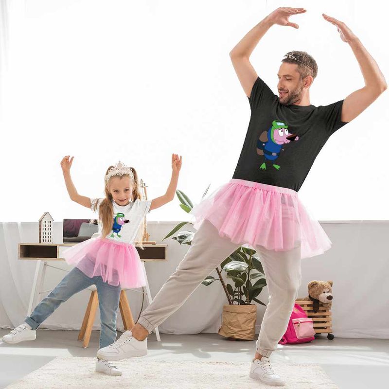 Fashion, accesorii si bijuterii - Copii - Imbracaminte copii - Tricouri copii - Tricou Copii Fete Curaj Cainele Fricos Desene Scafandru, negru, marime L Copii - Infinity.ro