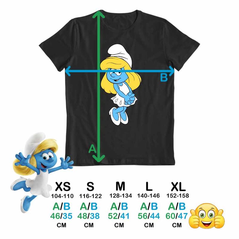 Fashion, accesorii si bijuterii - Copii - Imbracaminte copii - Tricouri copii - Tricou Copii Baieti Strumfita Desene Copilarie Strumfii CoolTrend, negru, marime XL Copii - Infinity.ro