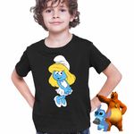Fashion, accesorii si bijuterii - Copii - Imbracaminte copii - Tricouri copii - Tricou Copii Baieti Strumfita Desene Copilarie Strumfii CoolTrend, negru, marime XL Copii - Infinity.ro