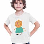 Fashion, accesorii si bijuterii - Copii - Imbracaminte copii - Tricouri copii - Tricou Copii Baieti Pisica Candy Purcelusa Peppa Pig Pepa CoolTrend, alb, marime XS Copii - Infinity.ro
