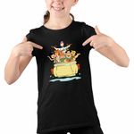 Fashion, accesorii si bijuterii - Copii - Imbracaminte copii - Tricouri copii - Tricou Copii Fete Familia Flintstone Masina Excursie Epoca de Piatra, negru, marime XS Copii - Infinity.ro