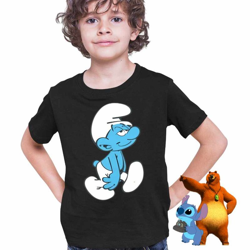 Fashion, accesorii si bijuterii - Copii - Imbracaminte copii - Tricouri copii - Tricou Copii Baieti Strumfii Somnorosul Somnorila CoolTrend, negru, marime L Copii - Infinity.ro