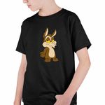 Fashion, accesorii si bijuterii - Copii - Imbracaminte copii - Tricouri copii - Tricou Copii Baieti Coiot Chibi Bebelus, negru, marime S Copii - Infinity.ro