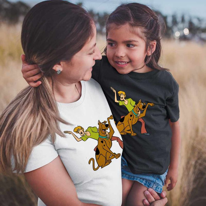 Fashion, accesorii si bijuterii - Copii - Imbracaminte copii - Tricouri copii - Tricou Copii Fete ScoobyDoo Shaggy Saluta Joaca, alb, marime XS Copii - Infinity.ro