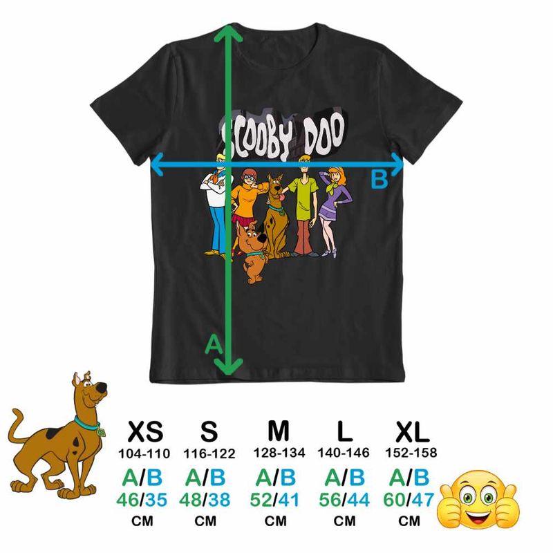 Fashion, accesorii si bijuterii - Copii - Imbracaminte copii - Tricouri copii - Tricou Copii Baieti ScoobyDoo Mister Rezolvat All Gang, negru, marime XL Copii - Infinity.ro