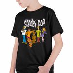 Fashion, accesorii si bijuterii - Copii - Imbracaminte copii - Tricouri copii - Tricou Copii Baieti ScoobyDoo Mister Rezolvat All Gang, negru, marime XL Copii - Infinity.ro