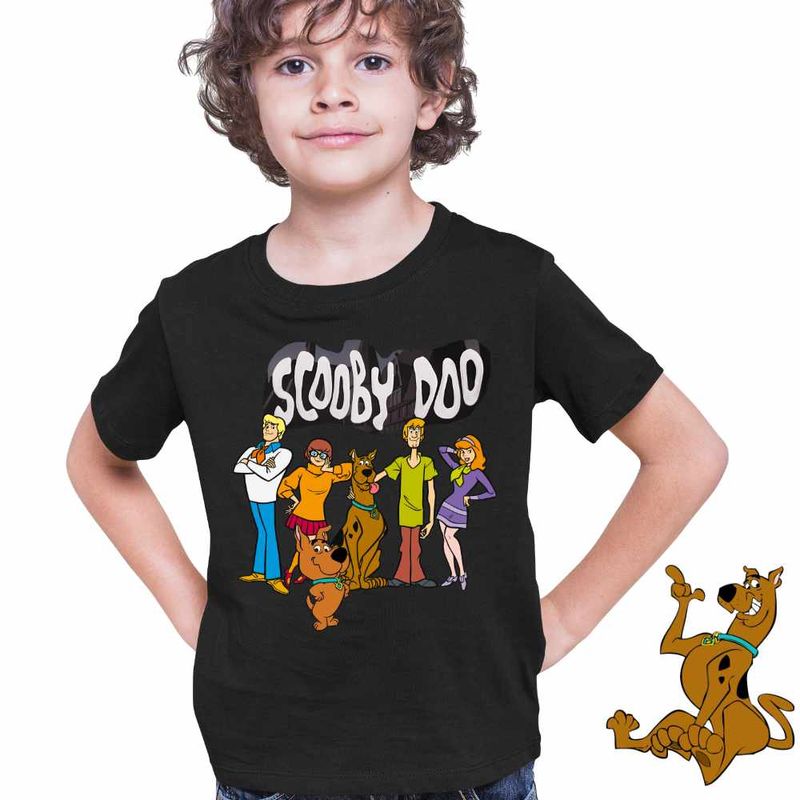 Fashion, accesorii si bijuterii - Copii - Imbracaminte copii - Tricouri copii - Tricou Copii Baieti ScoobyDoo Mister Rezolvat All Gang, negru, marime XL Copii - Infinity.ro