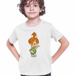 Fashion, accesorii si bijuterii - Copii - Imbracaminte copii - Tricouri copii - Tricou Copii Baieti Familia Flintstone Pebbles Bebelus, alb, marime S Copii - Infinity.ro