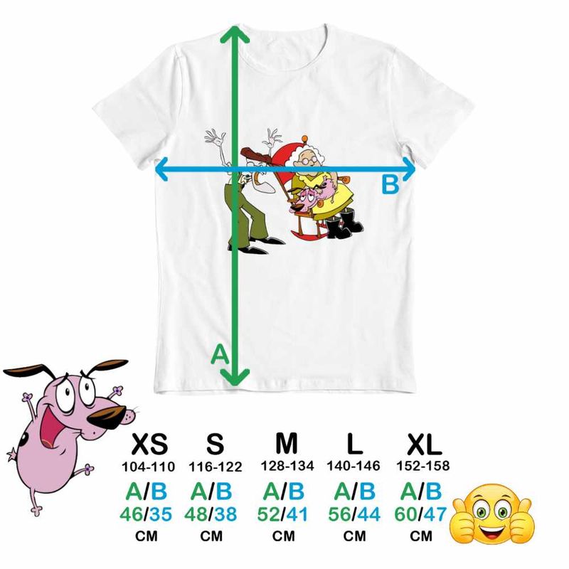 Fashion, accesorii si bijuterii - Copii - Imbracaminte copii - Tricouri copii - Tricou Copii Baieti Curaj Cainele Fricos Bunicu Bunica Scaun, alb, marime S Copii - Infinity.ro