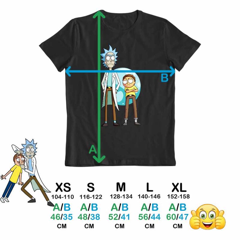 Fashion, accesorii si bijuterii - Copii - Imbracaminte copii - Tricouri copii - Tricou Copii Baieti Rick and Morty, negru, marime M Copii - Infinity.ro