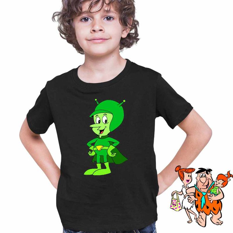 Fashion, accesorii si bijuterii - Copii - Imbracaminte copii - Tricouri copii - Tricou Copii Baieti Familia Flintstone Gazoo Extraterestru Alien, negru, marime S Copii - Infinity.ro