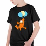 Fashion, accesorii si bijuterii - Copii - Imbracaminte copii - Tricouri copii - Tricou Copii Baieti Garfield Baloane Desene Dublate, negru, marime XS Copii - Infinity.ro