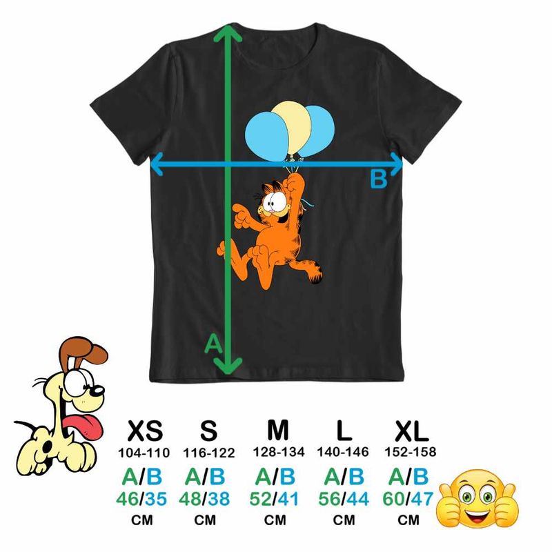 Fashion, accesorii si bijuterii - Copii - Imbracaminte copii - Tricouri copii - Tricou Copii Baieti Garfield Baloane Desene Dublate, negru, marime XS Copii - Infinity.ro