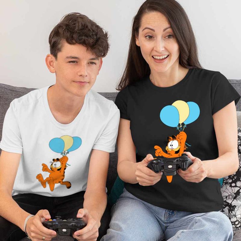Fashion, accesorii si bijuterii - Copii - Imbracaminte copii - Tricouri copii - Tricou Copii Baieti Garfield Baloane Desene Dublate, negru, marime XS Copii - Infinity.ro